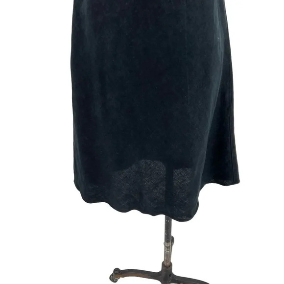 Eileen Fisher Irish Linen Sleeveless Tank Dress Black Size Petite Small PS - Picture 4 of 9